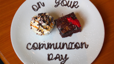 Lf holy communion dessert plate