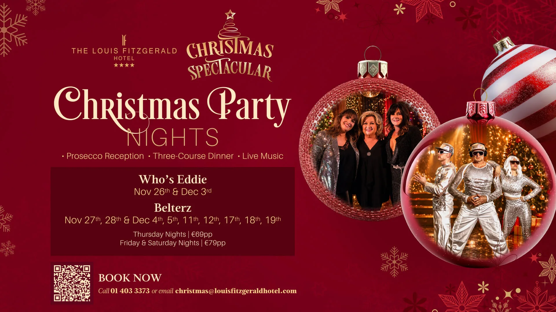 Five Reasons to Book The Louis Fitzgerald Hotel Christmas Party Nights
